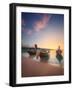 Beautiful Image of Sunrise with Colorful Sky and Longtail Boat on the Sea Tropical Beach. Thailand-Hanna Slavinska-Framed Photographic Print