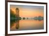 Beautiful Image of Sunset with Colorful Sky and Longtail Boat on the Sea Tropical Beach. Thailand-Hanna Slavinska-Framed Photographic Print