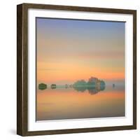 Beautiful Image of Sunset with Colorful Sky and Longtail Boat on the Sea Tropical Beach. Thailand-Hanna Slavinska-Framed Photographic Print