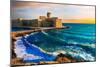 Beautiful Impressive Medeival Aragonese Castle over Sunset-Maugli-l-Mounted Photographic Print