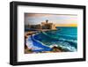 Beautiful Impressive Medeival Aragonese Castle over Sunset-Maugli-l-Framed Photographic Print