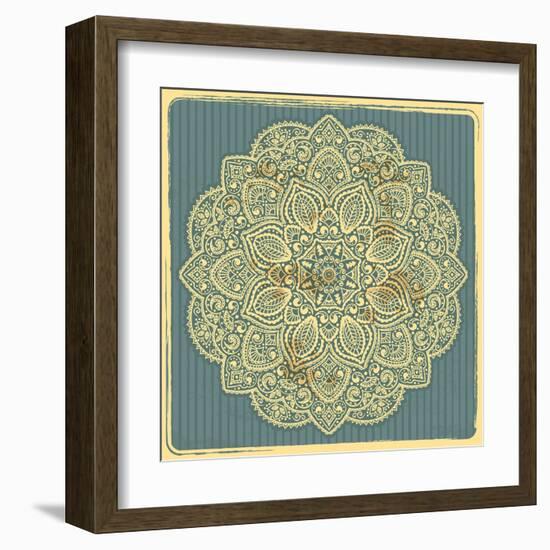 Beautiful Indian Ornament-transiastock-Framed Art Print