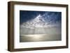 Beautiful Inspirational Sun Beams over Ocean on Cloudy Day-Veneratio-Framed Photographic Print