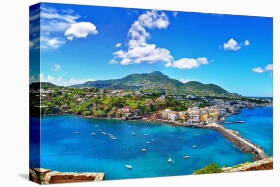 Beautiful Ischia Isalnd - View from Castel. Italy-Maugli-l-Stretched Canvas