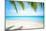 Beautiful Island with Ocean Wave on Sandy Beach and Coconut Tree-raditya-Mounted Photographic Print