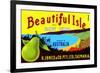 Beautiful Isle Brand Fancy Pears-null-Framed Premium Giclee Print