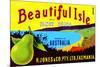 Beautiful Isle Brand Fancy Pears-null-Mounted Premium Giclee Print