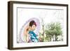 Beautiful Japanese Kimono Woman-yo-ichi-Framed Photographic Print