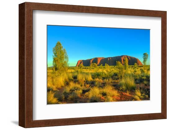 Beautiful landscape Ayers Rock monolith from Talinguru Nyakunytjaku Sunrise, Australia-Alberto Mazza-Framed Photographic Print