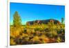 Beautiful landscape Ayers Rock monolith from Talinguru Nyakunytjaku Sunrise, Australia-Alberto Mazza-Framed Photographic Print