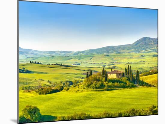 Beautiful Landscape in Tuscany, Italy-sborisov-Mounted Photographic Print