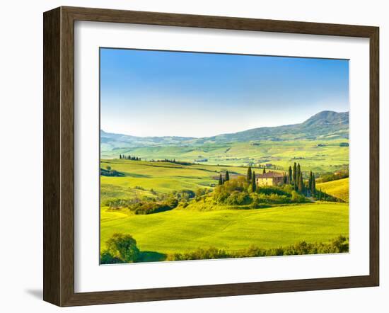 Beautiful Landscape in Tuscany, Italy-sborisov-Framed Photographic Print