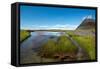 Beautiful Landscape, River in Wild Iceland-Luis Louro-Framed Stretched Canvas