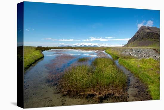 Beautiful Landscape, River in Wild Iceland-Luis Louro-Stretched Canvas