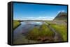 Beautiful Landscape, River in Wild Iceland-Luis Louro-Framed Stretched Canvas