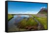 Beautiful Landscape, River in Wild Iceland-Luis Louro-Framed Stretched Canvas