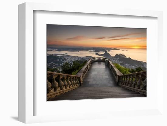 Beautiful Landscape with a View to the City, Mountains and an Empty Visitation Area Seen from Chris-Vitor Marigo-Framed Photographic Print