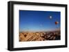 Beautiful Landscape with Hot Air Balloons and Mountains in Cappadocia, Turkey-Ditty_about_summer-Framed Photographic Print