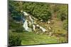 Beautiful Landscaped Ornamental Gardens in Spring with Lake and Waterfall-Veneratio-Mounted Photographic Print