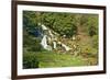 Beautiful Landscaped Ornamental Gardens in Spring with Lake and Waterfall-Veneratio-Framed Photographic Print