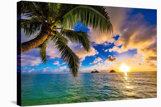 Beautiful Lanikai, Kailua Sunrise in Hawaii-Shane Myers Photography-Stretched Canvas