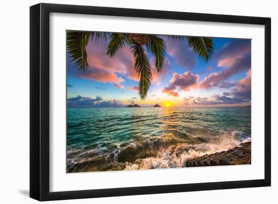 Beautiful Lanikai, Kailua Sunrise in Hawaii-Shane Myers Photography-Framed Photographic Print