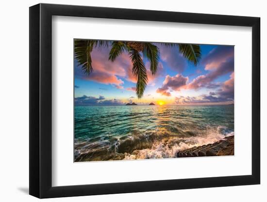 Beautiful Lanikai, Kailua Sunrise in Hawaii-Shane Myers Photography-Framed Photographic Print