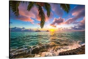 Beautiful Lanikai, Kailua Sunrise in Hawaii-Shane Myers Photography-Stretched Canvas