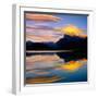 Beautiful Lenticular Clouds Drift over Fisrt Vermillion Lake to Rest onTop of Mt Rundle-Joao Maia-Framed Photographic Print