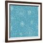 Beautiful Line Blue Flowers-nad_o-Framed Art Print