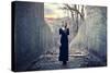 Beautiful Lonely Girl in Long Dress-Gladkov-Stretched Canvas