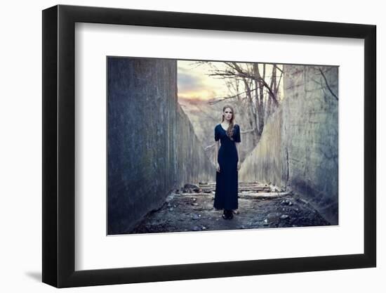 Beautiful Lonely Girl in Long Dress-Gladkov-Framed Photographic Print