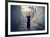 Beautiful Lonely Girl in Long Dress-Gladkov-Framed Photographic Print