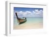 Beautiful Longtail Boat on the Sand Seashore-Alexander Yakovlev-Framed Photographic Print