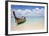 Beautiful Longtail Boat on the Sand Seashore-Alexander Yakovlev-Framed Photographic Print