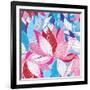 Beautiful Lotus Flower Pattern-Tatiana Korchemkina-Framed Art Print