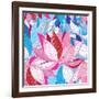 Beautiful Lotus Flower Pattern-Tatiana Korchemkina-Framed Art Print