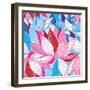 Beautiful Lotus Flower Pattern-Tatiana Korchemkina-Framed Art Print