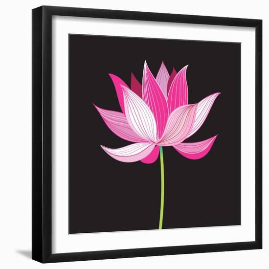 Beautiful Lotus Flower-Tatiana Korchemkina-Framed Art Print