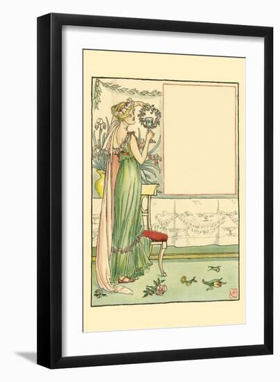 Beautiful May, Sweetness in Speech Proposed Health to their Host-Walter Crane-Framed Art Print