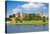 Beautiful Medieval Wawel Castle, Cracow, Poland-mffoto-Stretched Canvas