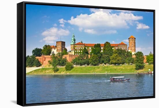 Beautiful Medieval Wawel Castle, Cracow, Poland-mffoto-Framed Stretched Canvas