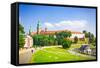 Beautiful Medieval Wawel Castle, Cracow, Poland-mffoto-Framed Stretched Canvas