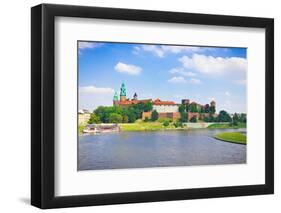 Beautiful Medieval Wawel Castle, Cracow, Poland-mffoto-Framed Photographic Print