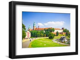 Beautiful Medieval Wawel Castle, Cracow, Poland-mffoto-Framed Photographic Print