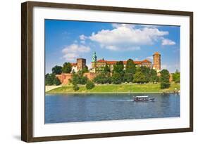 Beautiful Medieval Wawel Castle, Cracow, Poland-mffoto-Framed Photographic Print