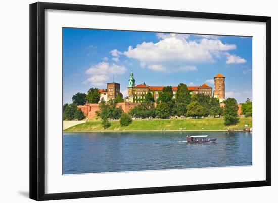 Beautiful Medieval Wawel Castle, Cracow, Poland-mffoto-Framed Photographic Print