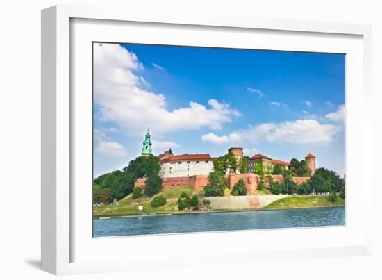 Beautiful Medieval Wawel Castle, Cracow, Poland-mffoto-Framed Photographic Print