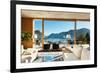 Beautiful Modern House in Cement, Interiors, View from the Living Room-zveiger-Framed Photographic Print