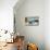 Beautiful Modern House in Cement, Interiors, View from the Living Room-zveiger-Mounted Photographic Print displayed on a wall